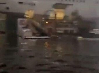 La realidad del video de inundación en el AIFA