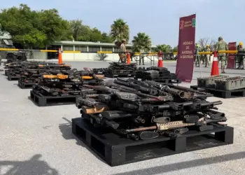Desmantelan arsenal del crimen organizado en Tamaulipas: Más de mil armas destruidas
