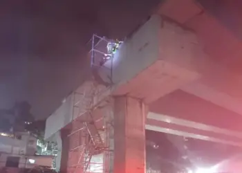 Accidente en obras de Tren Interurbano México-Toluca