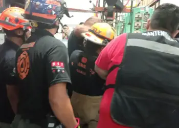 Mano de trabajador es aplastada con maquina en Parque Industrial Kalos