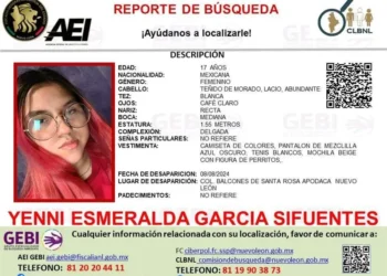 Ayuda a encontrar a Yenni Esmeralda, de 17 años, desaparecida en Nuevo León