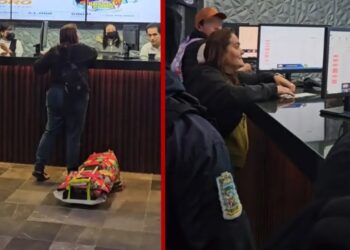 Surge ‘Lady Cancélamelo’ en Puebla tras amenazar con arrojar una computadora si no le cancelaban su boleto