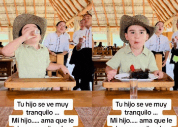 Niño celebra su cumpleaños como adulto