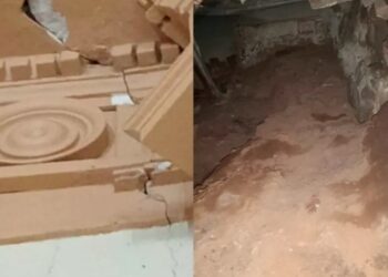 En Michoacán, se derrumbó un pilar de 200 años en una iglesia, provocando daños estructurales