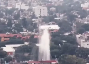 Reportan mega fuga de agua en Tlalpan
