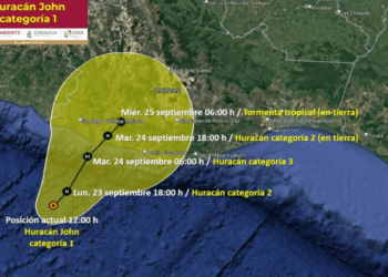 ‘John’ se transforma en huracán y se dirige a Oaxaca