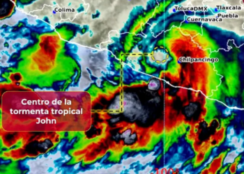 ‘John’ se degrada a tormenta tropical sobre Guerrero
