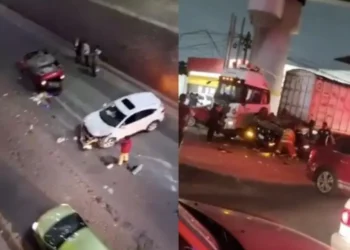 Caen autos de puentes vehiculares, en CDMX y Edomex