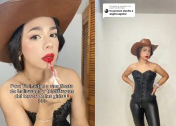 Joven se disfraza de Ángela Aguilar y se vuelve viral