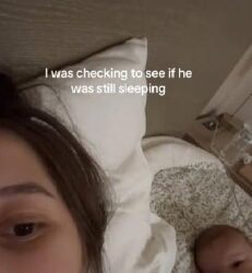 Graba a su bebé dormido, y su reacción se viraliza