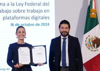 Trabajadores de aplicaciones podrán acceder al IMSS tras firma de Sheinbaum