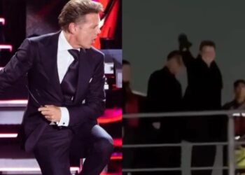 Luis Miguel saluda a sus fans en el helipuerto tras su concierto en la CDMX