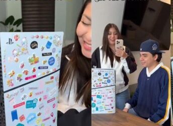 Decora la PlayStation 5 de su novio con stickers