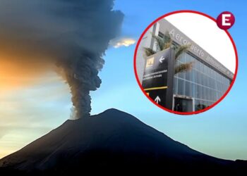 El aeropuerto de Puebla cerró por ceniza del Popocatépetl