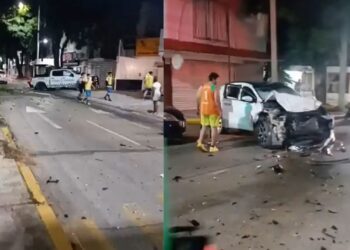 Camioneta de la Guardia Nacional vinculada a un choque; hallan cervezas