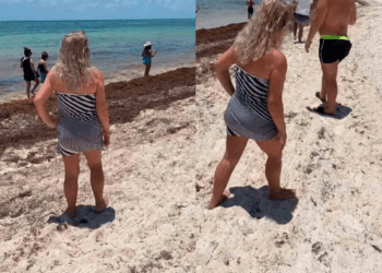 Mujer prohíbe a locales de Isla Blanca, Cancún pasear por ‘su playa privada’