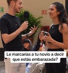 Influencer da 500 pesos a joven, por decirle a su novio que está embarazada