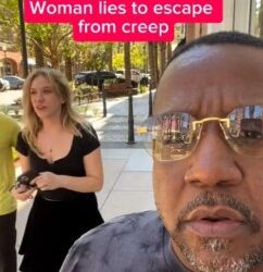 Mujer finge estar con su novio para escapar de acosador