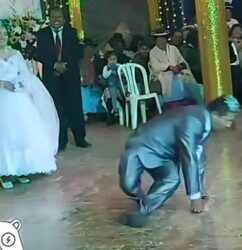 Novio saca pasos increíbles en su boda
