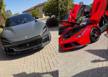 ‘Canelo’ muestra su colección de tres Ferraris