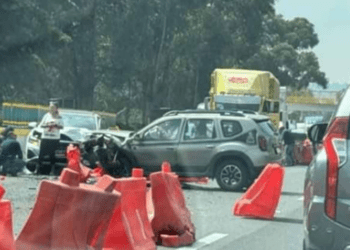 Carambola en la México-Cuernavaca de 4 lesionados y largas filas de tráfico