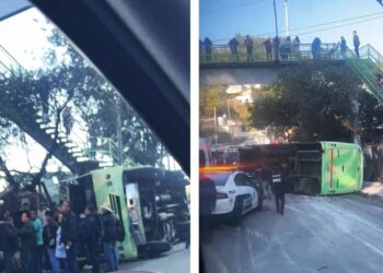Vuelca camión en la México-Cuernavaca, con unos 30 heridos
