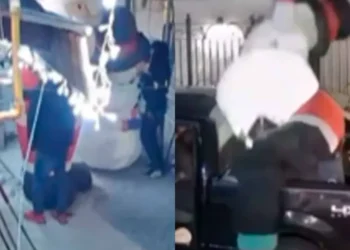 Roban inflables navideños en Mexicali