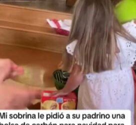 Niña sorprende al pedir para Navidad un asador y carbón
