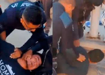 Policías someten a ciudadano por exigir que hagan su trabajo