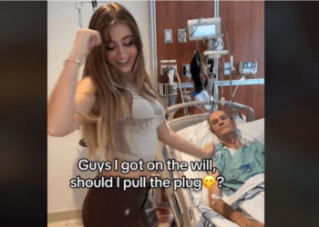 Mujer causa controversia al bailar junto a la cama de su novio hospitalizado