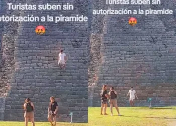 Turistas burlan seguridad y suben pirámide de Chichén Itza