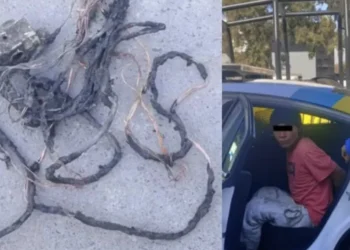 Migrante provoca conato de incendio por quemar cables