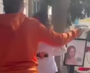 “Lady Banquetas”: Venezolana prohíbe el paso en banqueta en Oaxaca