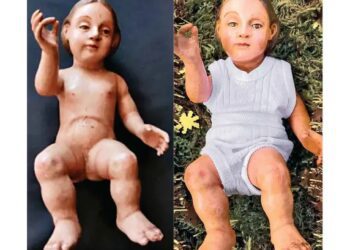 Roban una antigua escultura del Niño Jesús