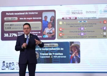 Tren Maya ha transportado a 784 mil pasajeros desde diciembre