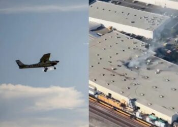 Avioneta se estrelló contra almacén en California; hay víctimas