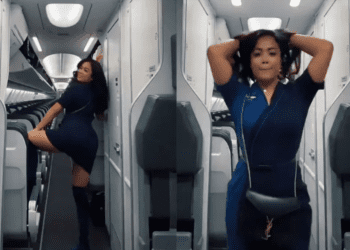 Despiden a azafata por “perrear” en avión; estaba celebrando su contratación