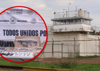 Aseguran armas, municiones y equipo táctico en el interior del Penal de Culiacán