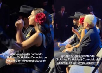 Ángela Aguilar es acusada de “hipócrita” por escuchar a Karol G