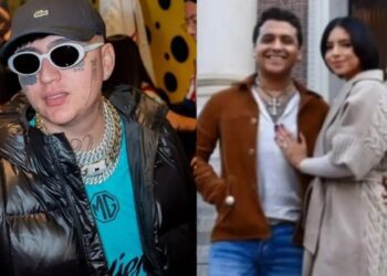 Dani Flow se burla de Nodal y Ángela con una camiseta