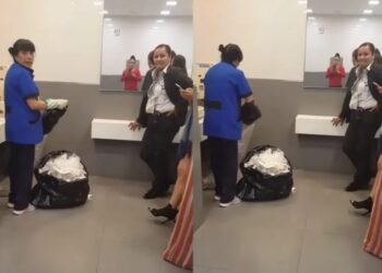Obligan a empleada a revisar papeles sucios del baño