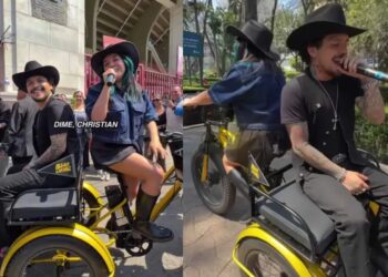 Christian Nodal en la Bici Karaoke: críticas y burlas por no estar con su hija
