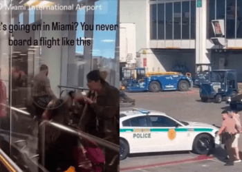 Pareja agrede a personal del aeropuerto de Miami y lanza café a un empleado