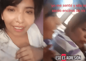 Joven graba a una mujer que se sentó sobre ella en el Metrobús