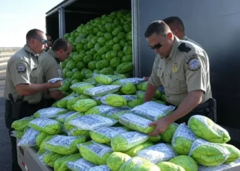 Interceptan cargamento de metanfetaminas oculto entre chayotes