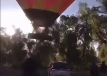Otro globo cae en Teotihuacán; ¿cuántos van?