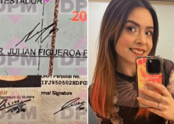 Maryfer Centeno revisa firmas del testamento de Julián Figueroa