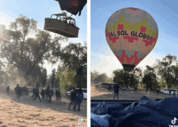 Publican nuevo video de globo aerostático accidentado en Teotihuacán
