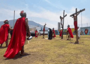Representación del Viacrucis en prisiones de CDMX