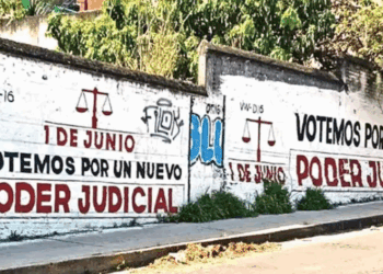 Propaganda judicial utiliza colores de Morena pese a prohibiciones